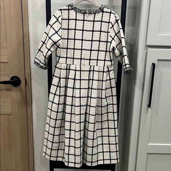 Dainty Jewells Dreaming Through the Windowpane Dress - Black and Cream - Picture 4 of 5